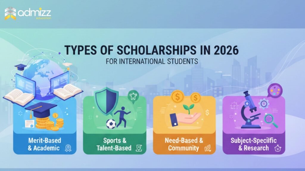 Types of scholarships for international students 2026